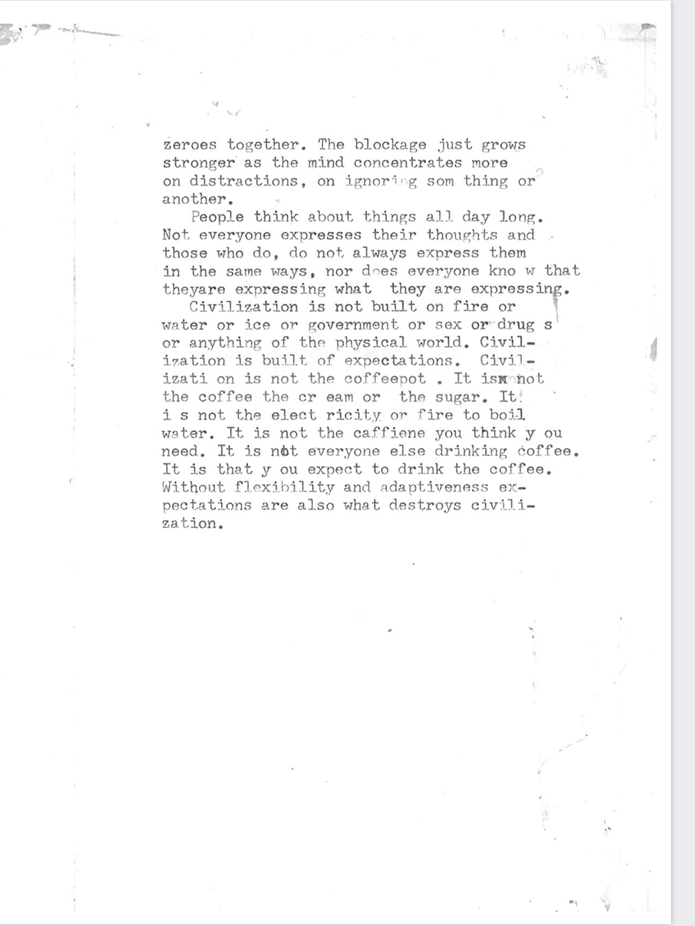 an image of typewritten text